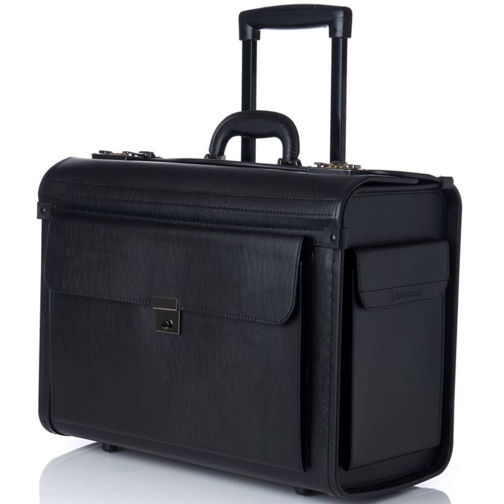 Alpine Swiss 19 Wheeled Briefcase Rolling Case Sales Sample Pilot Lawyer Attache